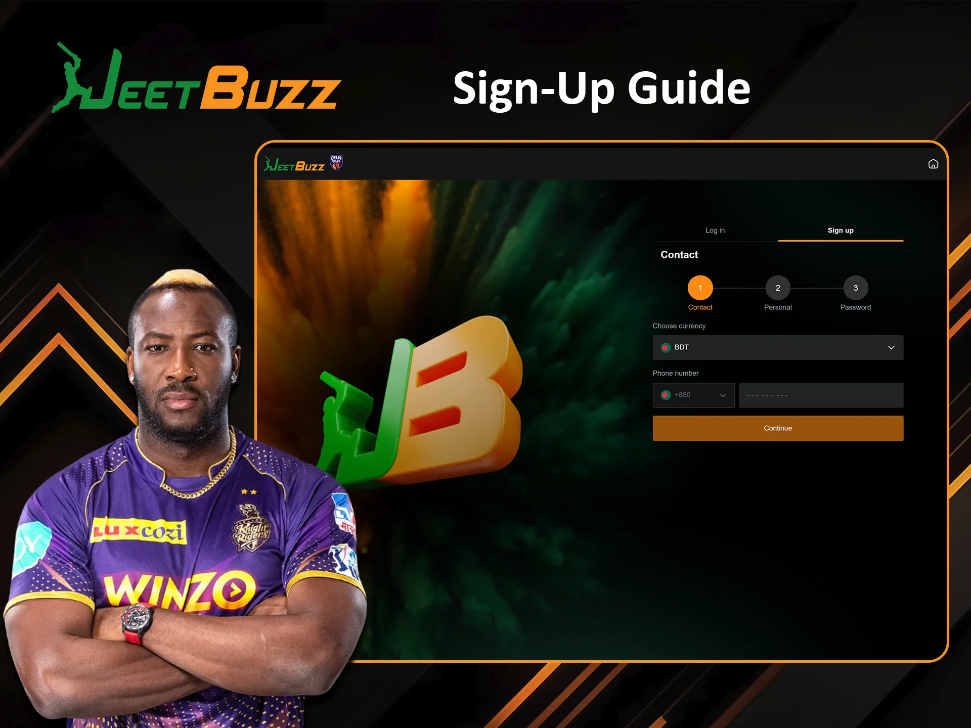 Follow the JeetBuzz registration guide and create your account in Bangladesh.
